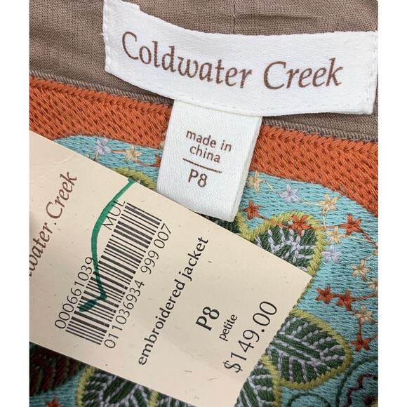 NEW Coldwater Creek Sz 8P Petite Fully Embroidered Jacket Bohemian Byzantine NWT - Picture 5 of 8